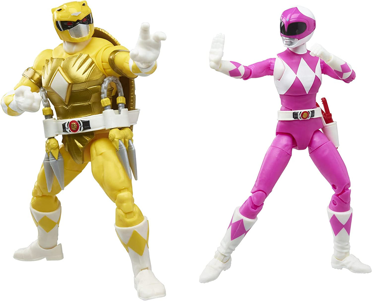 Power Rangers X TMNT Mike Yellow and April Pink Rangers Lightning Collection 2pc set