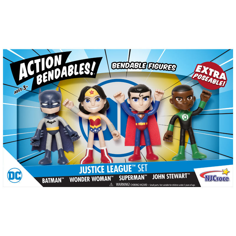 Action Bendables 4pc Justice League figure box set