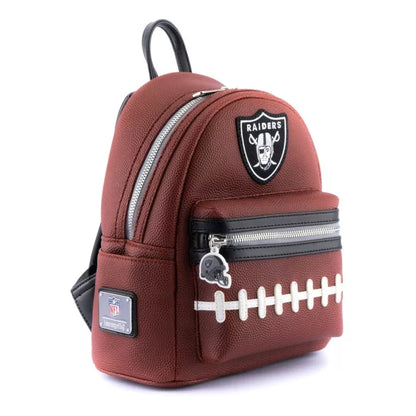 Las Vegas Raiders pigskin style mini backpack