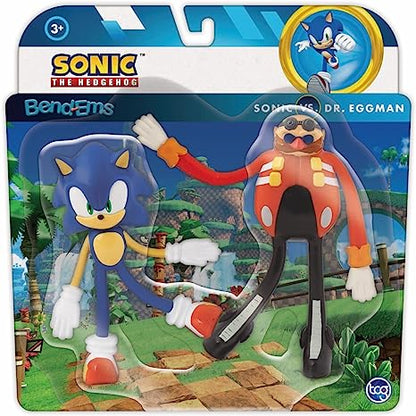 Sonic vs Dr. Eggman bendable 2pc figure set