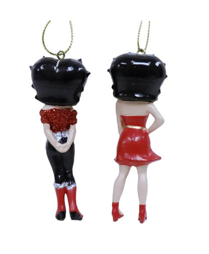 Betty Boop glimmer 2pc ornament