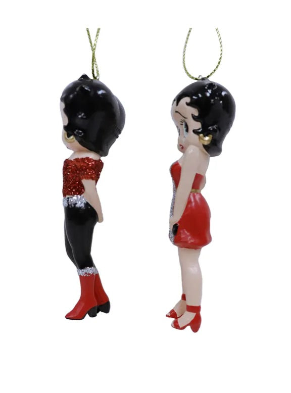 Betty Boop glimmer 2pc ornament