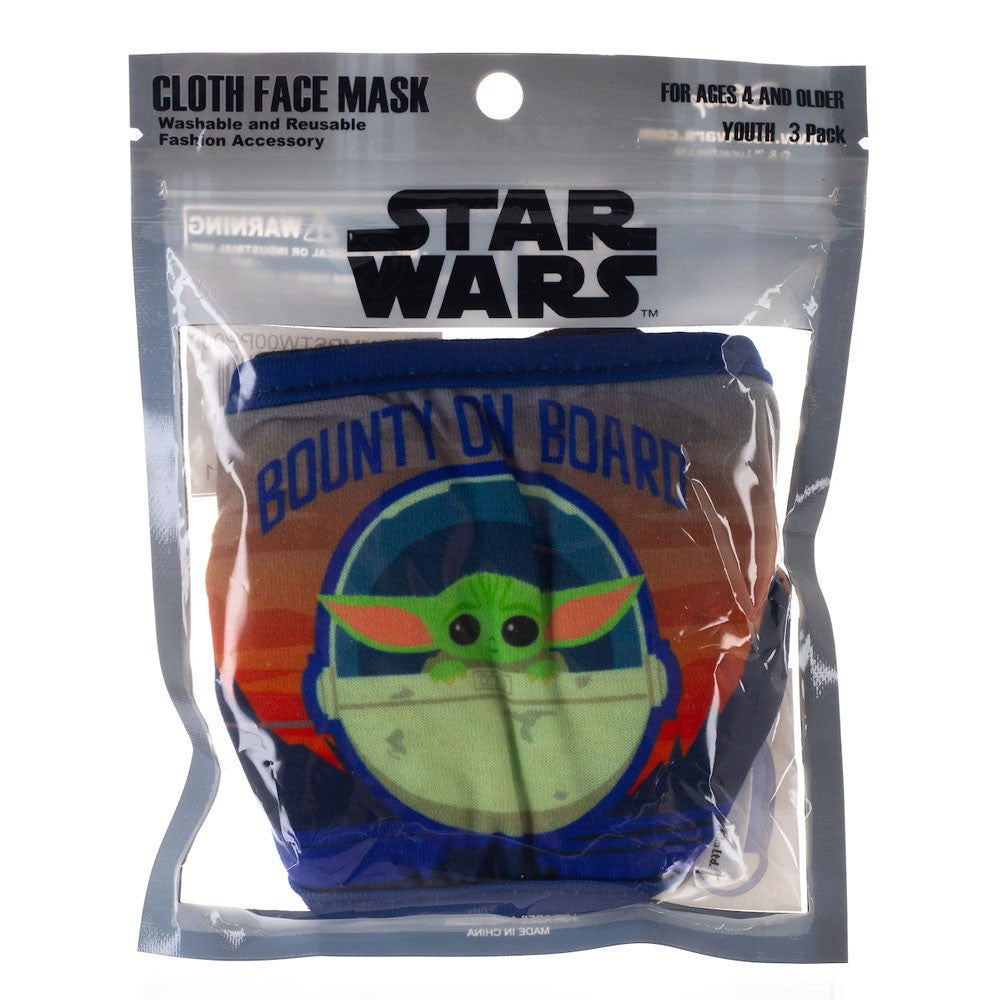 The Mandalorian Baby Yoda (Grogu) 3 pack face covers