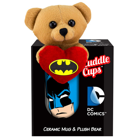 Ceramic Cuddle Cup "Batman Face" with tiny plush bear