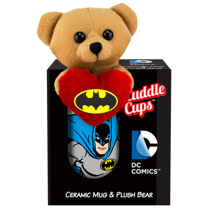 Ceramic Cuddle Cup "Batman Running" with tiny plush bear
