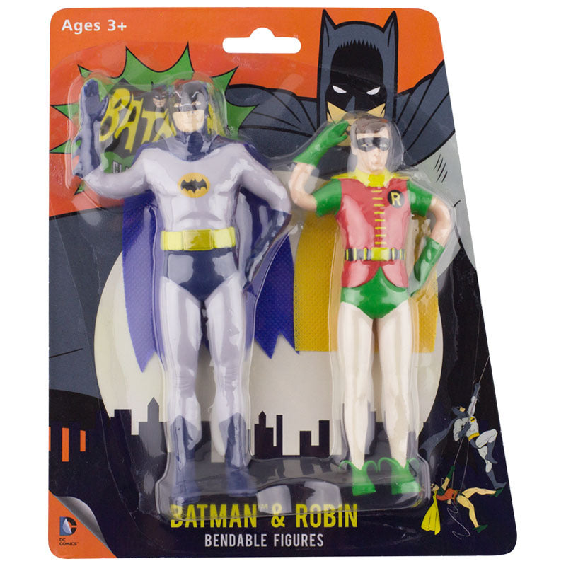 1966 Batman and Robin bendable figure set