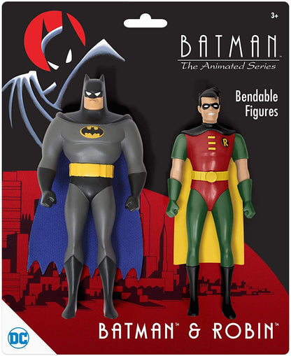 Batman The Animated Series Batman & Robin bendable figures 2 piece set