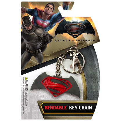 Batman vs Superman logo bendable keychain