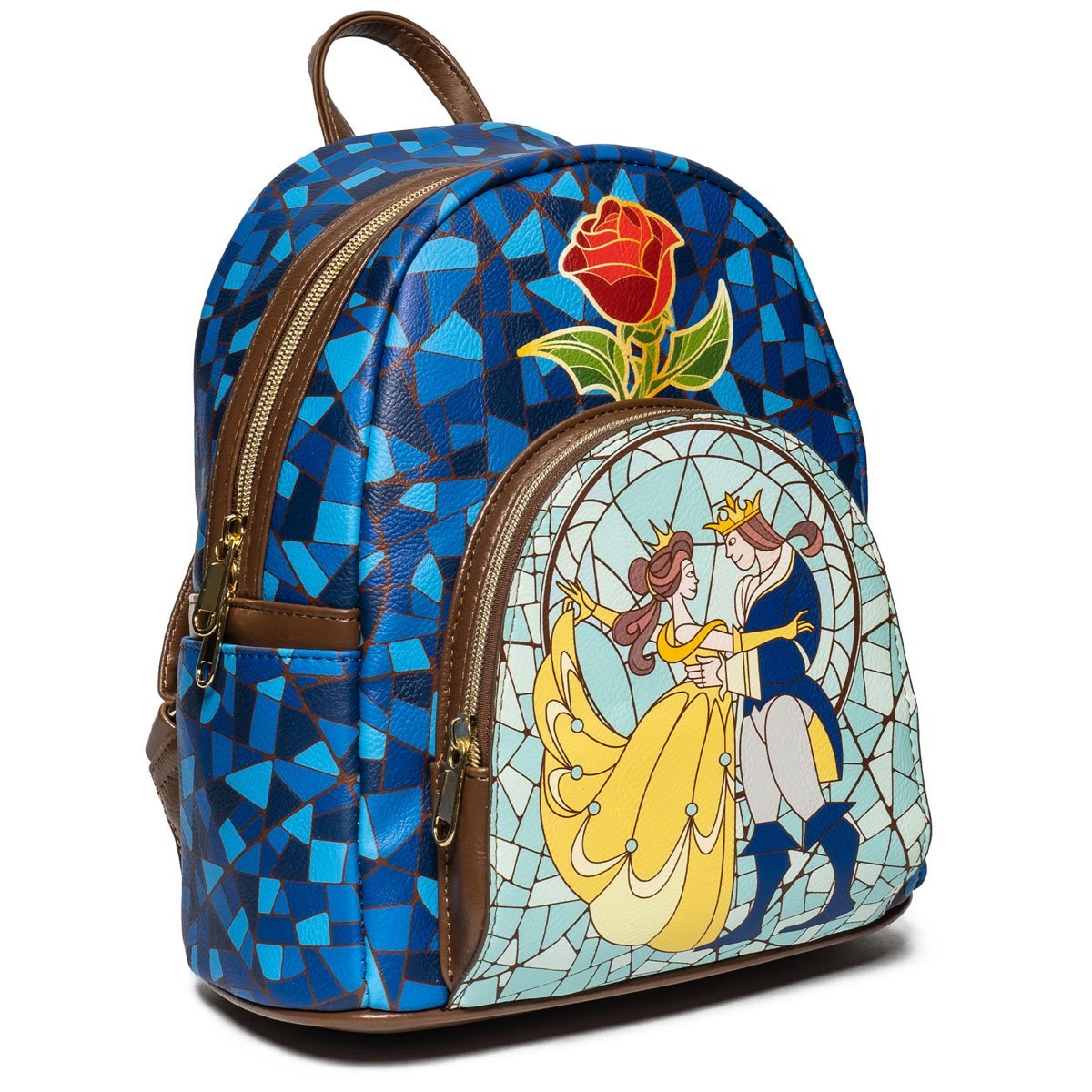 Beauty and the Beast stained-glass window mini backpack