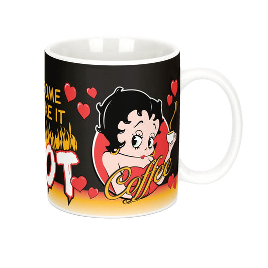 Betty Boop "Some Like It Hot" black ceramic mug