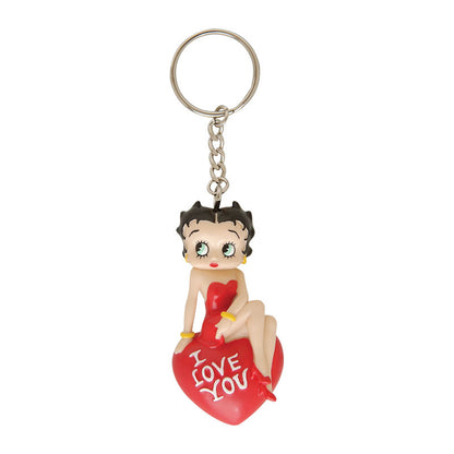 Betty Boop I Love You bendable keychain