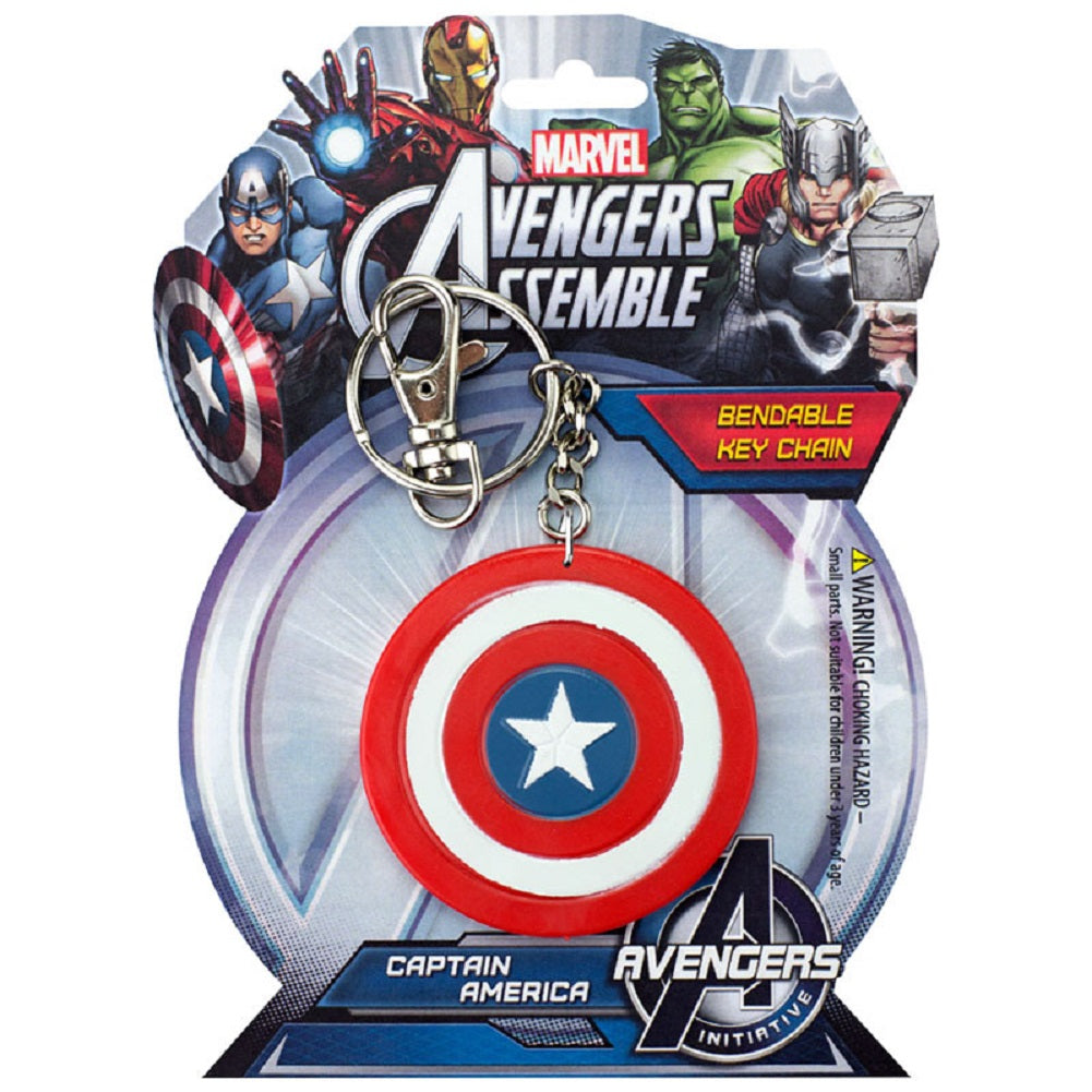 Captain America Shield bendable keychain