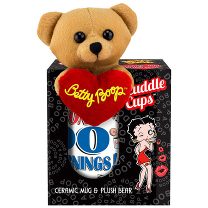Betty Boop ceramic mug "I Don't Do Mornings!" with tiny plush bear