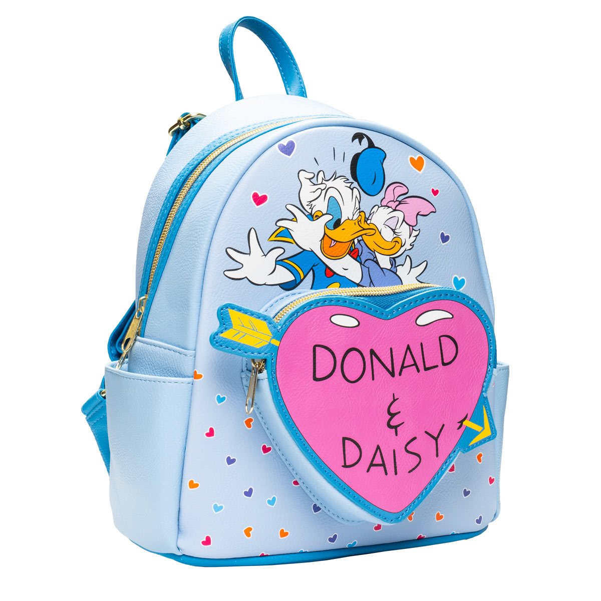 Loungefly Disney Donald Duck and Daisy Duck Hearts Mini Backpack