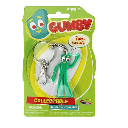 Gumby bendable keychain