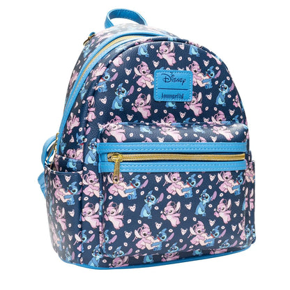 Stitch and Angel from Lilo & Stitch Hearts Mini-Backpack