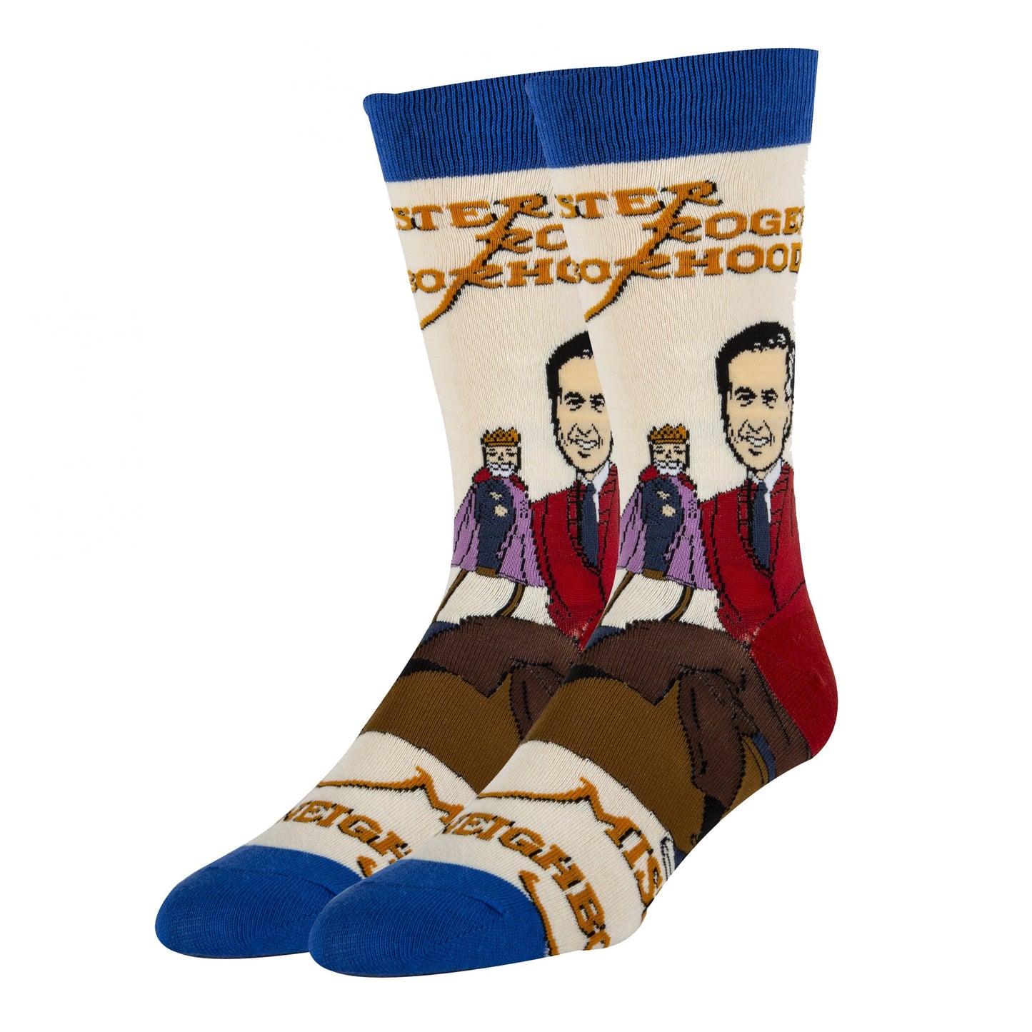 Mister Rogers and King Friday XIII crew sock