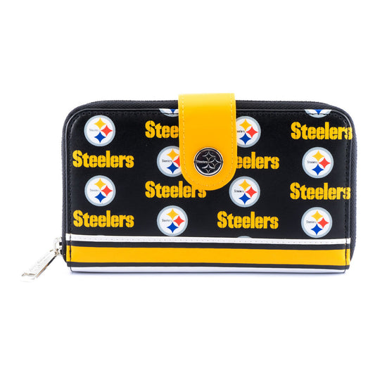 Pittsburgh Steelers logo zip around wallet