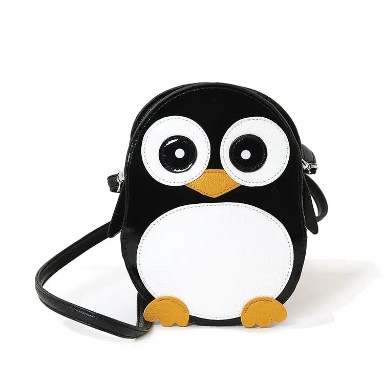 Wide-eyed Penguin shoulder crossbody bag