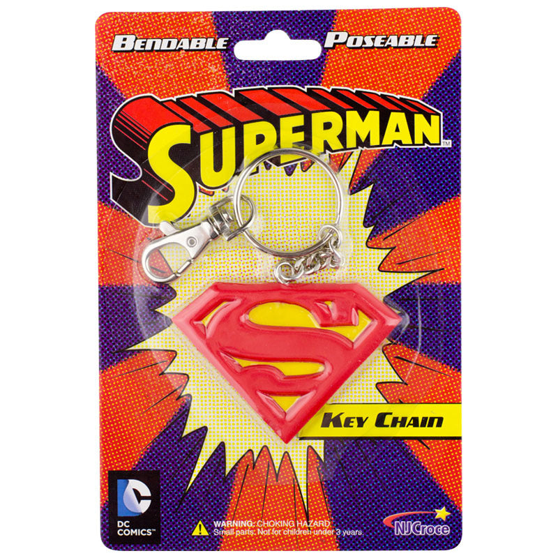 Superman Logo bendable keychain