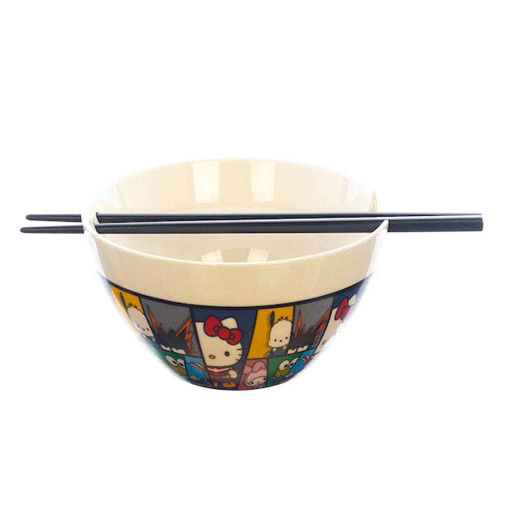 My Hero Academia x Sanrio Ramen bowl with chopsticks
