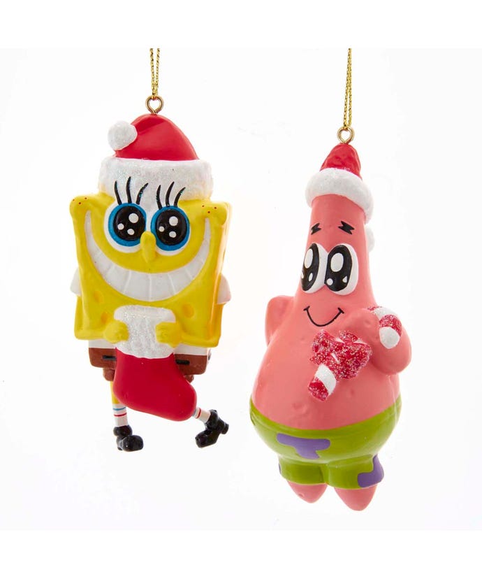 SpongeBob Squarepants and Patrick Star 2pc ornaments